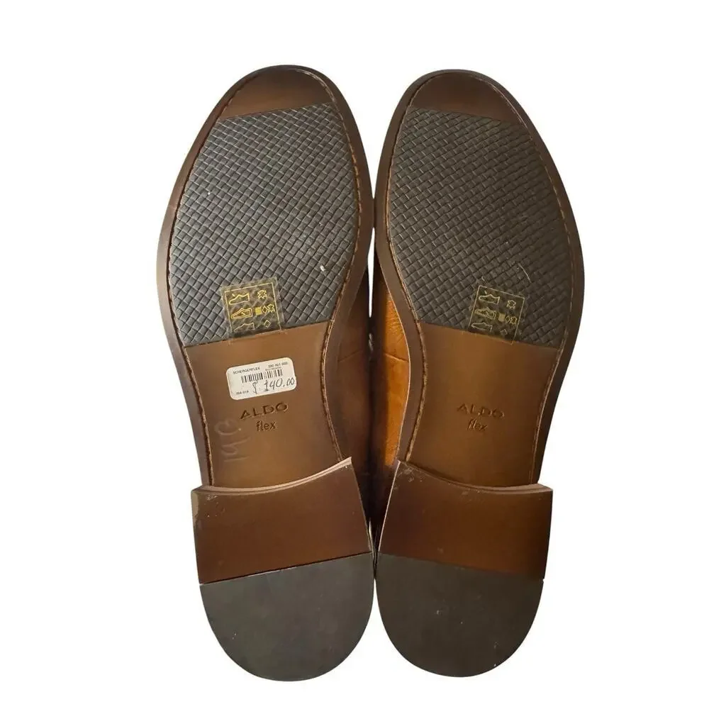 Aldo NEW Cognac Schegerflex Horsebit Leather Loafers Men’s Size 13 Brown